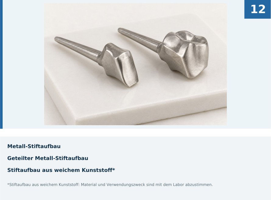 Stiftaufbauten